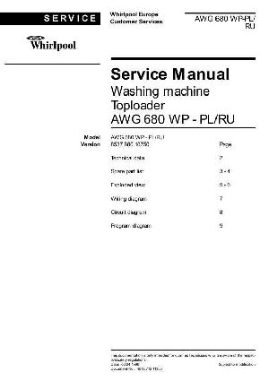 Service manual Whirlpool AWG-680 ― Manual-Shop.ru