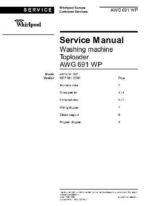 Service manual Whirlpool AWG-691 ― Manual-Shop.ru