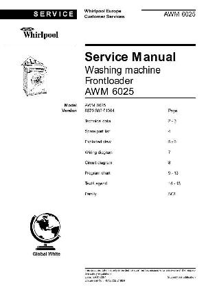 Service manual Whirlpool AWM-6025 ― Manual-Shop.ru