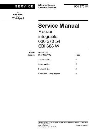Service manual Whirlpool CBI-608W ― Manual-Shop.ru