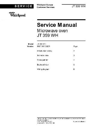 Сервисная инструкция Whirlpool JT-359 ― Manual-Shop.ru