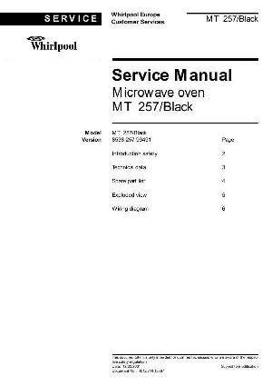 Service manual Whirlpool MT-257 ― Manual-Shop.ru