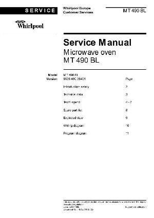 Service manual Whirlpool MT-490 ― Manual-Shop.ru
