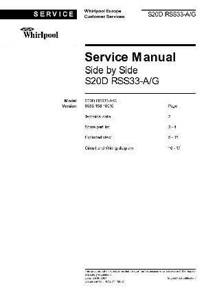 Service manual Whirlpool S-20D RSS33 ― Manual-Shop.ru