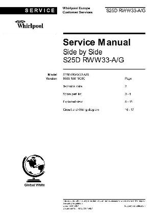 Сервисная инструкция Whirlpool S-25D RWW33 ― Manual-Shop.ru