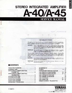 Сервисная инструкция Yamaha A-40, A-45 ― Manual-Shop.ru