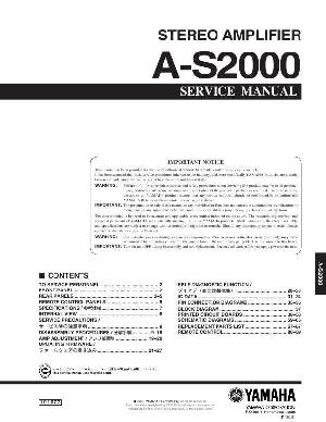 Сервисная инструкция Yamaha A-S2000 ― Manual-Shop.ru