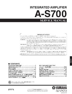 Сервисная инструкция Yamaha A-S700 ― Manual-Shop.ru