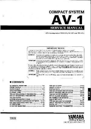 Сервисная инструкция Yamaha AV-1 ― Manual-Shop.ru