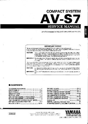 Сервисная инструкция Yamaha AV-S7 ― Manual-Shop.ru