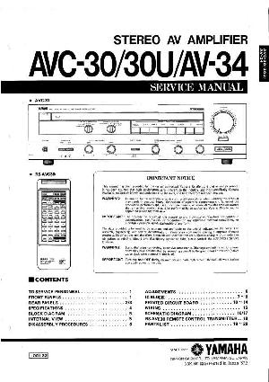 Сервисная инструкция Yamaha AVC-30, AVC-30U, AV-34 ― Manual-Shop.ru