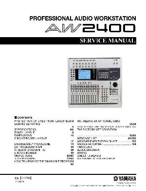 Сервисная инструкция Yamaha AW2400 ― Manual-Shop.ru