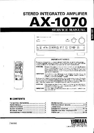Сервисная инструкция Yamaha AX-1070 ― Manual-Shop.ru