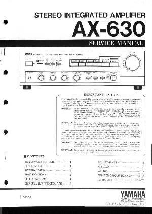 Сервисная инструкция Yamaha AX-630 ― Manual-Shop.ru