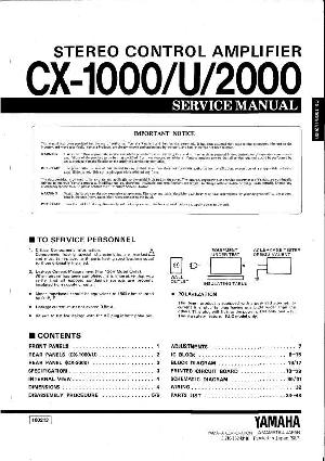 Service manual Yamaha CX-1000, CX-2000 ― Manual-Shop.ru