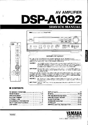 Сервисная инструкция Yamaha DSP-A1092 ― Manual-Shop.ru