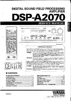 Сервисная инструкция Yamaha DSP-A2070  ― Manual-Shop.ru