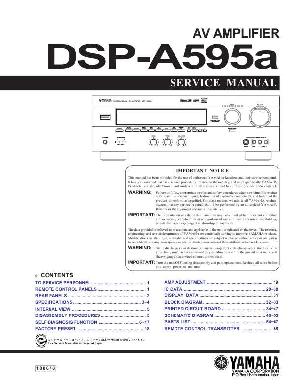 Сервисная инструкция Yamaha DSP-A595A ― Manual-Shop.ru