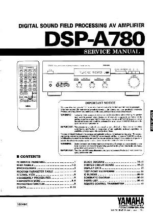 Сервисная инструкция Yamaha DSP-A780 ― Manual-Shop.ru