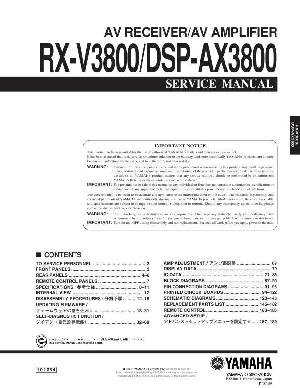 Сервисная инструкция Yamaha DSP-AX3800 ― Manual-Shop.ru