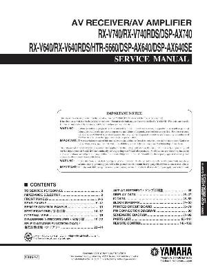 Сервисная инструкция Yamaha DSP-AX640, DSP-AX740 ― Manual-Shop.ru