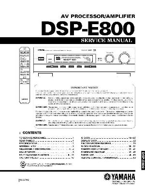 Service manual Yamaha DSP-E800 ― Manual-Shop.ru