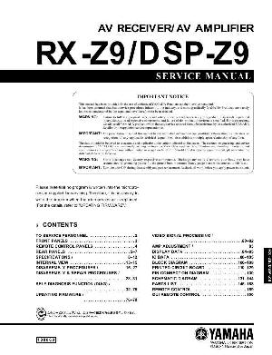 Сервисная инструкция Yamaha DSP-Z9, RX-Z9 ― Manual-Shop.ru