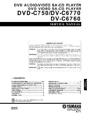 Service manual Yamaha DVD-C750, DV-C6760, DV-C6770  ― Manual-Shop.ru