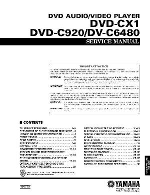 Сервисная инструкция Yamaha DVD-C920, DVD-CX1, DV-C6480  ― Manual-Shop.ru
