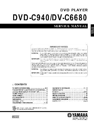 Сервисная инструкция Yamaha DVD-C940, DV-C6680  ― Manual-Shop.ru
