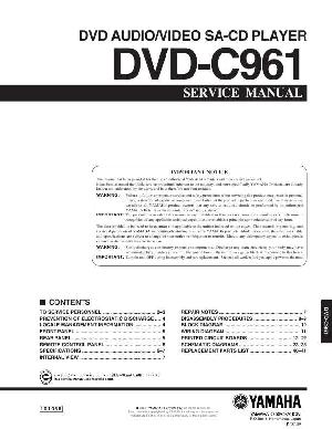 Сервисная инструкция Yamaha DVD-C961 ― Manual-Shop.ru