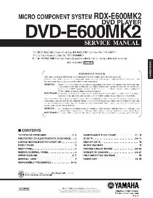 Сервисная инструкция Yamaha DVD-E600MK2 ― Manual-Shop.ru