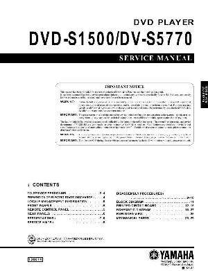 Сервисная инструкция Yamaha DVD-S1500, DV-S5770 ― Manual-Shop.ru