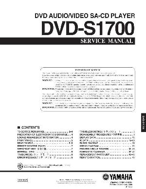 Сервисная инструкция Yamaha DVD-S1700 ― Manual-Shop.ru