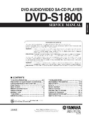 Сервисная инструкция Yamaha DVD-S1800 ― Manual-Shop.ru