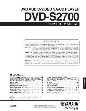 Сервисная инструкция Yamaha DVD-S2700 ― Manual-Shop.ru