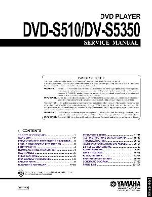 Сервисная инструкция Yamaha DVD-S510, DV-S5350 ― Manual-Shop.ru