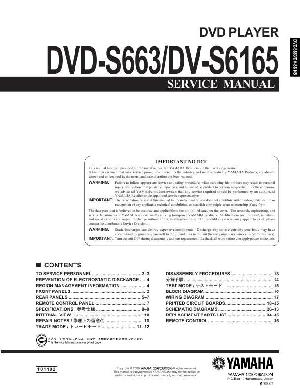 Сервисная инструкция Yamaha DVD-S663, DV-S6165  ― Manual-Shop.ru