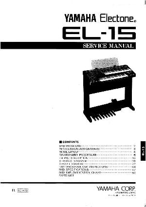 Сервисная инструкция Yamaha EL-15 ― Manual-Shop.ru