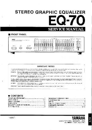 Сервисная инструкция Yamaha EQ-70  ― Manual-Shop.ru