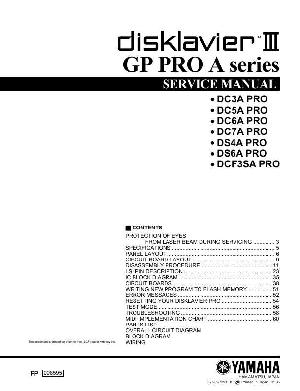 Service manual Yamaha GP PRO A SERIES, DISKLAVIER III ― Manual-Shop.ru