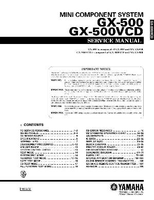 Service manual Yamaha GX-500, 500VCD  ― Manual-Shop.ru