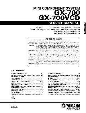 Service manual Yamaha GX-700, 700VCD  ― Manual-Shop.ru