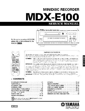 Сервисная инструкция Yamaha MDX-E100 ― Manual-Shop.ru
