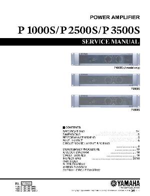 Сервисная инструкция Yamaha P1000S, P2500S, P3500S ― Manual-Shop.ru