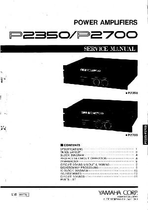Сервисная инструкция Yamaha P2350, P2700 ― Manual-Shop.ru