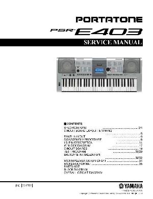 Сервисная инструкция Yamaha PSR-E403 ― Manual-Shop.ru