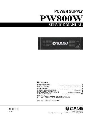 Сервисная инструкция Yamaha PW800W ― Manual-Shop.ru