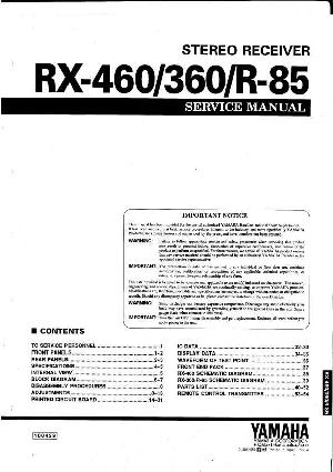 Сервисная инструкция Yamaha R-85, RX-360, RX-460 ― Manual-Shop.ru