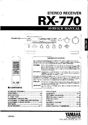 Сервисная инструкция Yamaha RX-770 ― Manual-Shop.ru